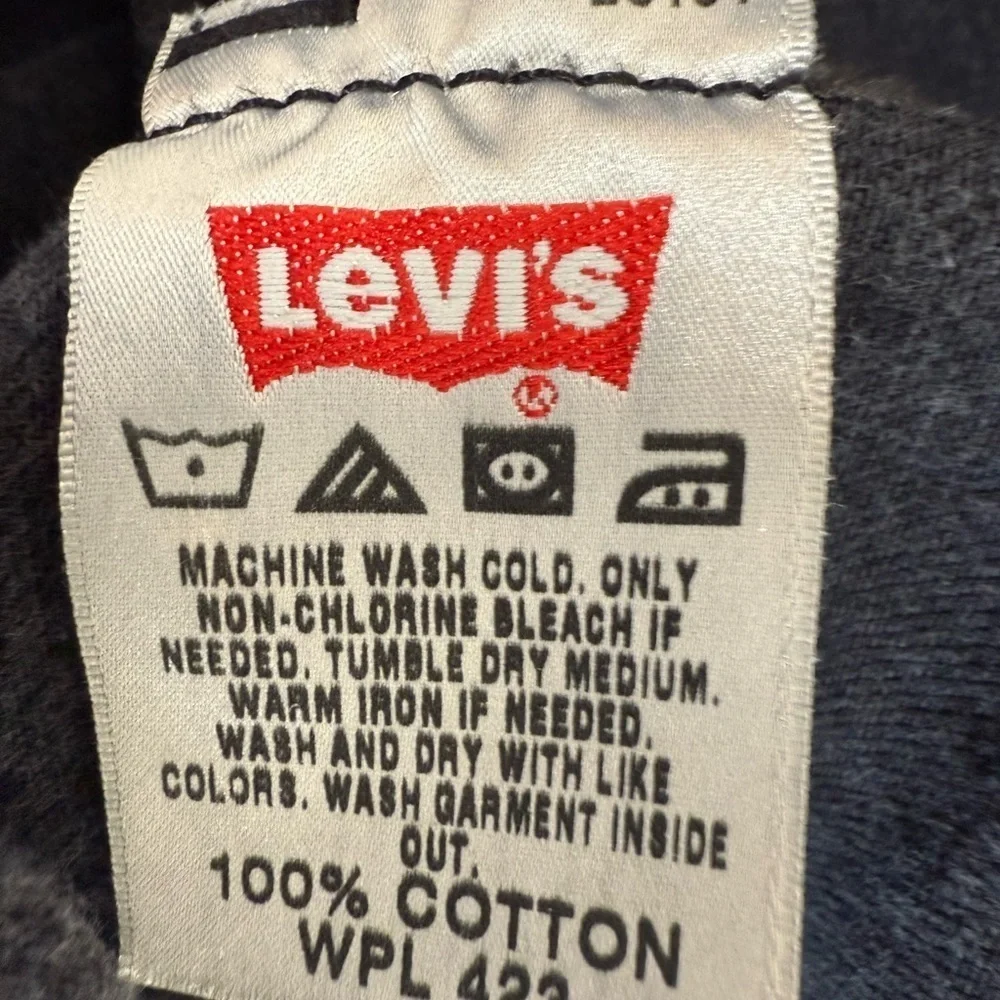Levi's 501 Black Straight Denim Jeans Men 36x32 Strauss WPL 423 Button Fly. 765